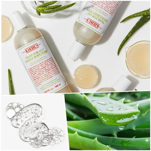 Kiehls Aloe Vera Gentle Body Cleanser Face Body Hair Made For All 500ml - Picture 1 of 6